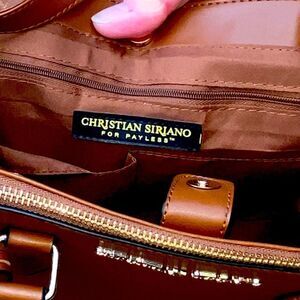 NWOT Christian Siriano leather saddle bag